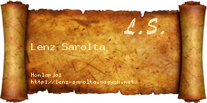 Lenz Sarolta névjegykártya