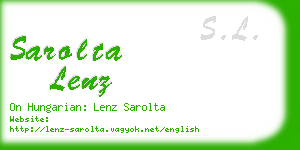 sarolta lenz business card